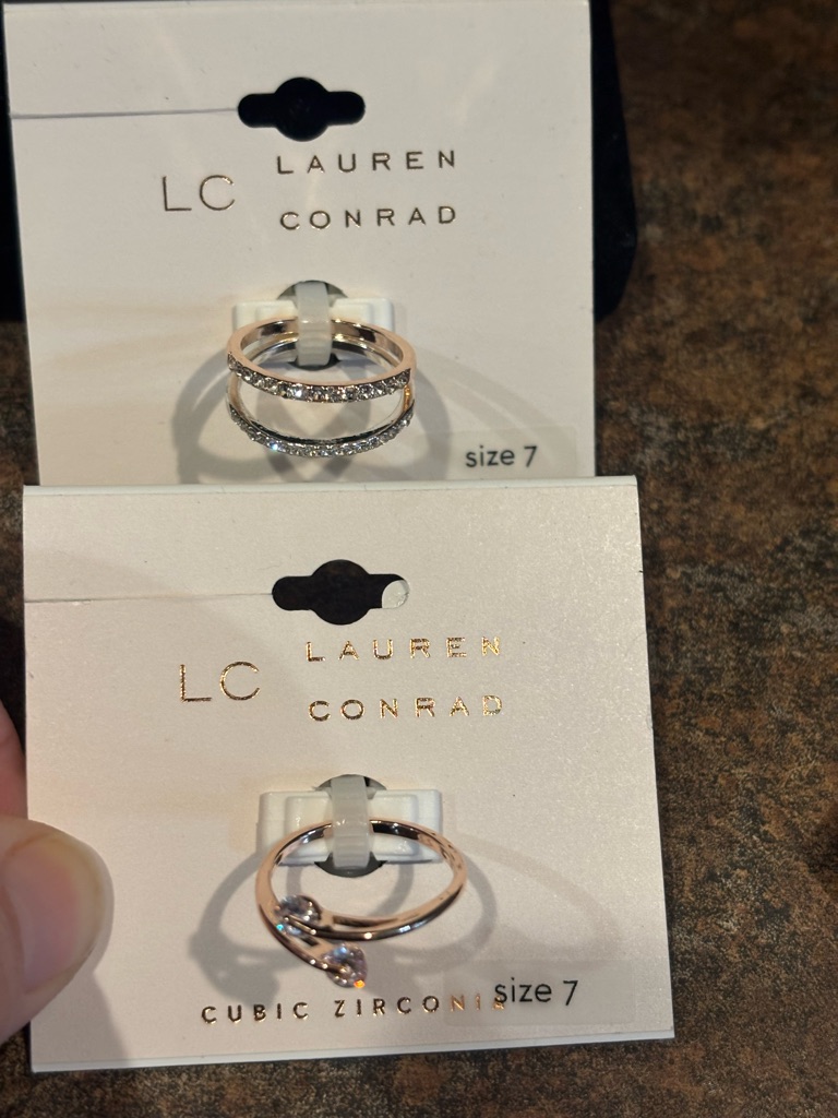 Lc Lauren Conrad Rose Gold And Silver Toned Stacking Ring Set - Size 7 25$